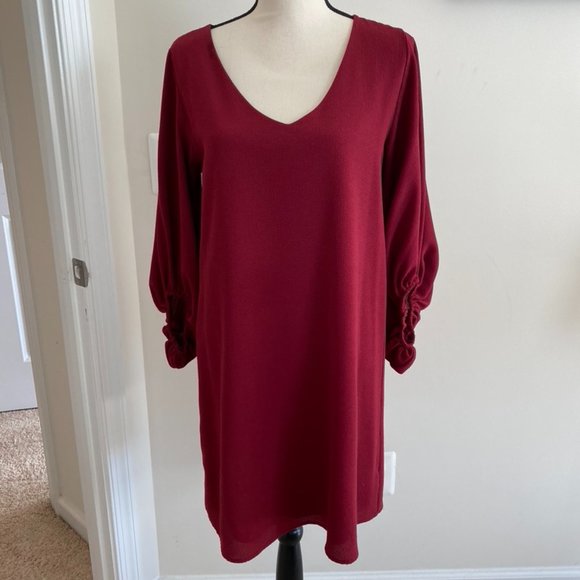 Burgandy Dress by ee:some - Picture 1 of 3